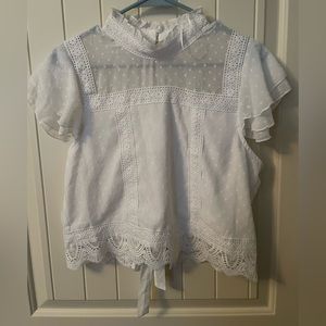 Francesca’s Lace Mock Neck - NWT